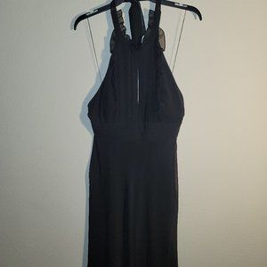 💖 Make Me An Offer...  LONDON TIMES- Black Backless Neck Tie Dress